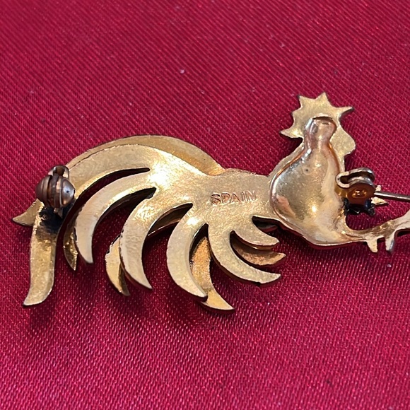 Vintage Brooches/Pins set of 3. Roaster Toledo Spain, Turtle Pell & Squirrel. - Picture 4 of 15